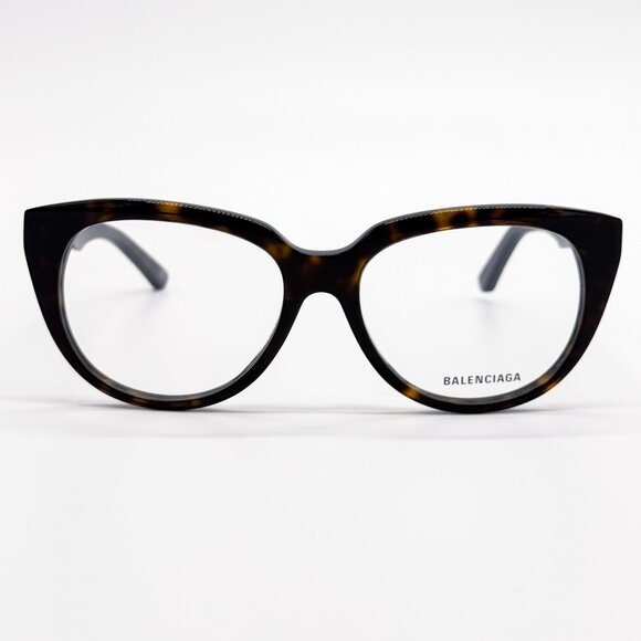 NEW BALENCIAGA EYEGLASSES BB0131O 005 ROUND OVAL DARK HAVANA WOMEN EYEWEAR BALEN - Picture 3 of 9